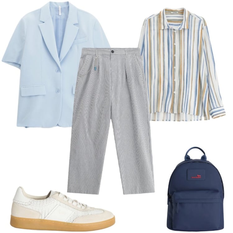 Outfit uomo - Total look #2366231. Stile Trendy per Tutti i giorni. Abbinamento con sneakers, borse sportive, camicie, pantaloni, giacche.