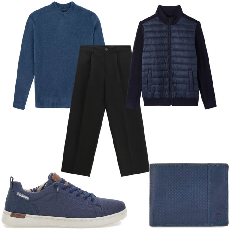 Outfit uomo - Total look #2366235. Stile Casual per Tutti i giorni. Abbinamento con pantaloni, portafogli, scarpe stringate, maglieria, giacche.