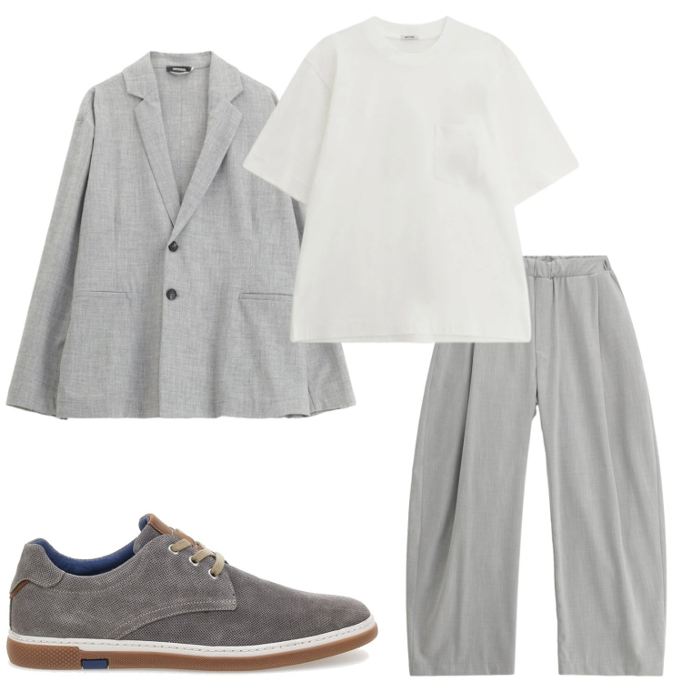 Outfit uomo - Total look #2366291. Stile Trendy per Serata speciale. Abbinamento con pantaloni, t-shirt, giacche, sneakers.