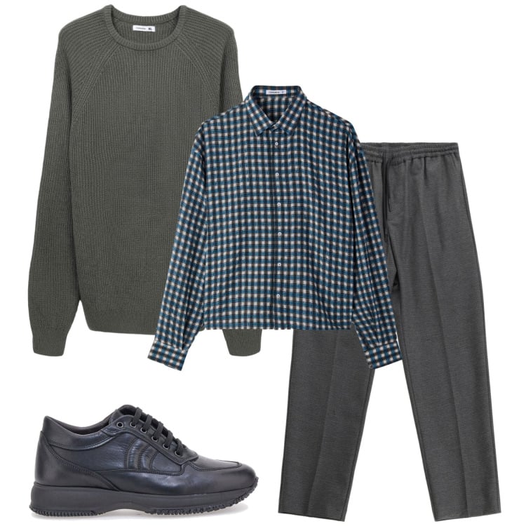 Outfit uomo - Total look #2366295. Stile Trendy per Serata speciale. Abbinamento con pantaloni, maglieria, camicie, sneakers.