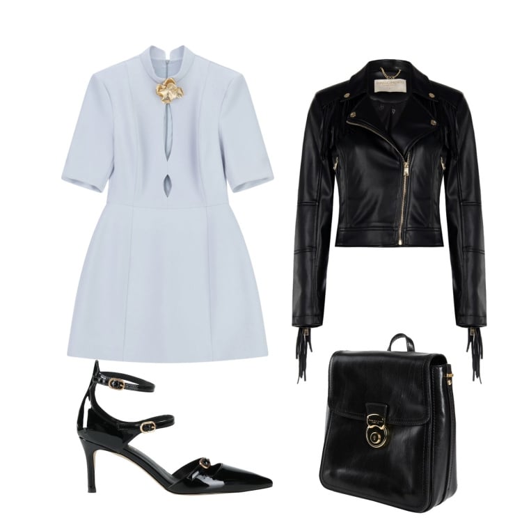 Outfit donna - La cresima di mia nipote. Stile Bon Ton per Cerimonia. Abbinamento con décolleté, zaini, giacche, vestiti corti.