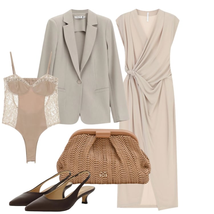 Outfit donna - Abiti che si muovono con te - Focus Donn. Stile Chic per Cerimonia. Abbinamento con blazer, pochette, vestiti lunghi, décolleté, body.