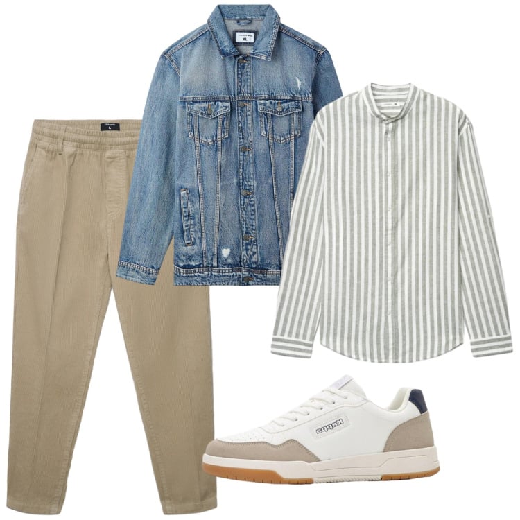 Outfit uomo - Primavera. Stile Casual per Tutti i giorni. Abbinamento con sneakers, giacche, pantaloni, camicie.