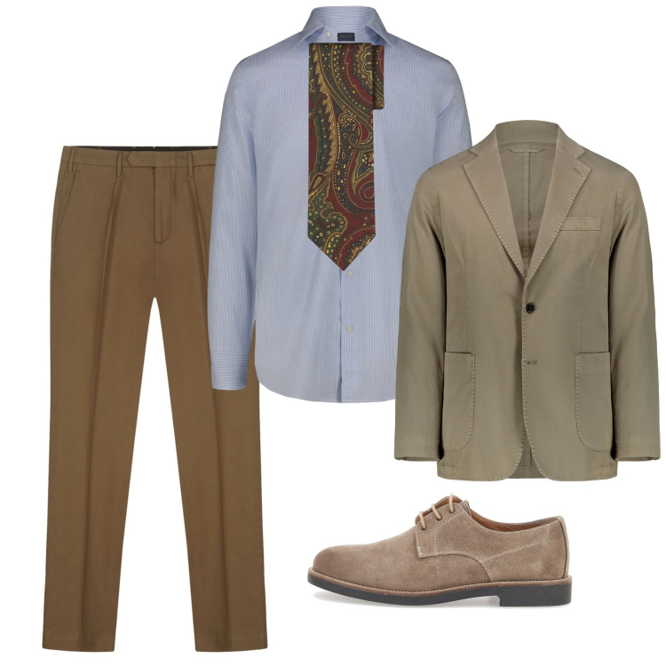 Outfit uomo - In forma. Stile Business/Elegante per Ufficio. Abbinamento con giacche, scarpe stringate, camicie, pantaloni, cravatte.