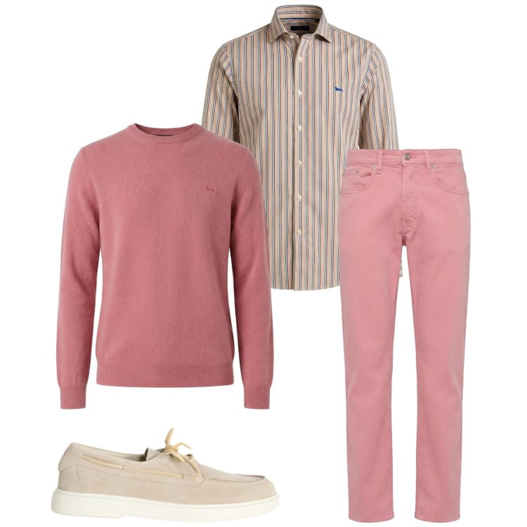 Outfit uomo - Total look #2366467. Stile Trendy per Serata speciale. Abbinamento con scarpe stringate, camicie, pullovers, pantaloni.