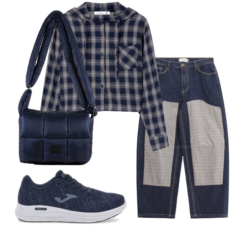 Outfit donna - Total look #2366507. Stile Basic per Tutti i giorni. Abbinamento con camicie, jeans, borse a spalla, sneakers.