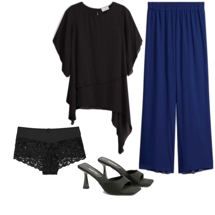 Outfit femme - Mousseline. Style Bon Ton pour Soirée dehors. Assortir avec jupes-culotte, pantalon , tuniques, pantoufles.