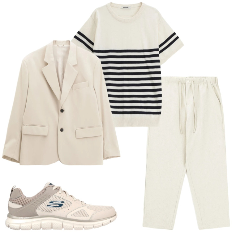 Outfit uomo - Total look #2366818. Stile Trendy per Tutti i giorni. Abbinamento con pantaloni, maglieria, giacche, sneakers.