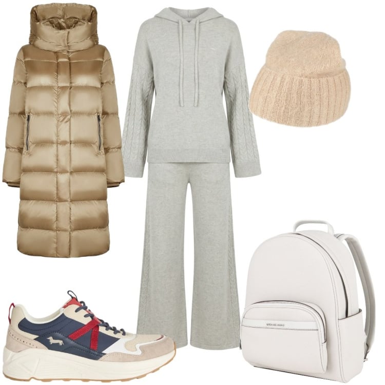 Outfit donna - Total look #2367036. Stile Trendy per Tutti i giorni. Abbinamento con zaini, cappelli, tute, sneakers, cappotti.