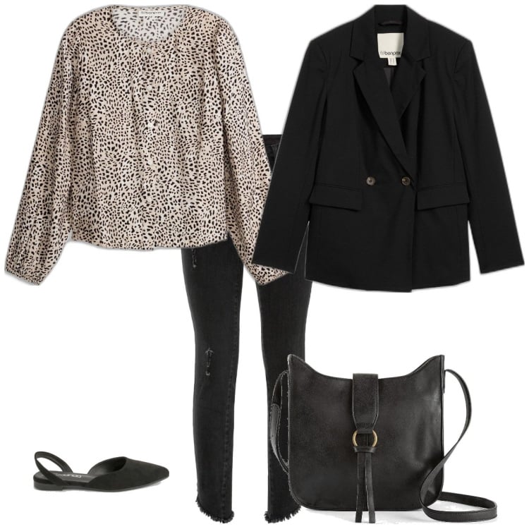 Outfit femme - Ethnique #152. Style Ethnique pour Tous les jours. Assortir avec tuniques, jean skinny, blazers, sacs en bandoulière, ballerines.