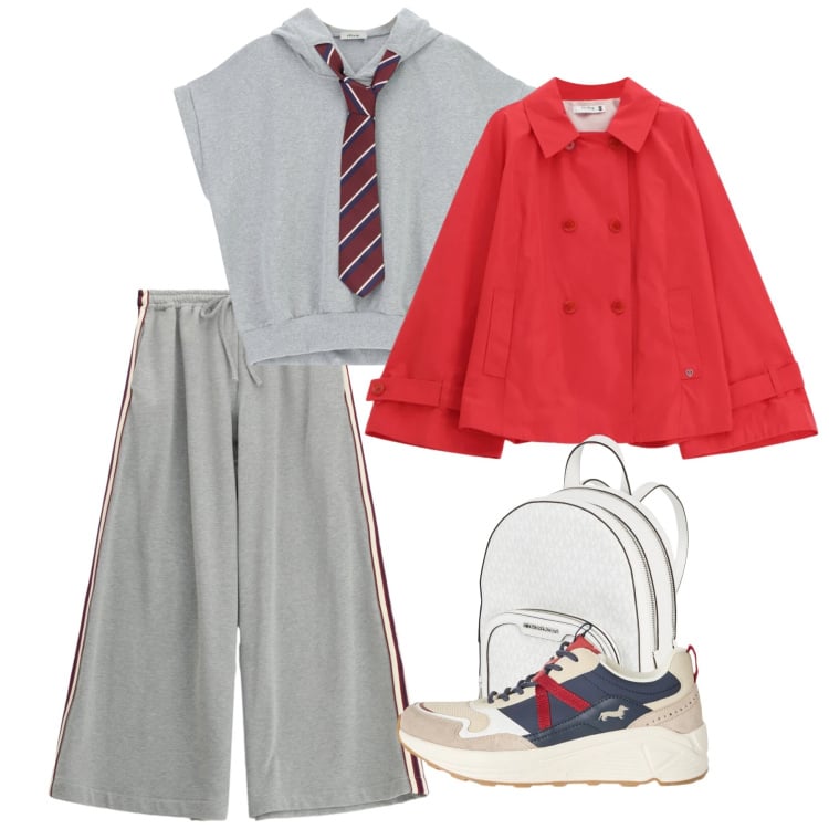 Outfit donna - Shopping time. Stile Basic per Tutti i giorni. Abbinamento con zaini, sneakers, giacche, pantaloni, felpe con cappuccio.