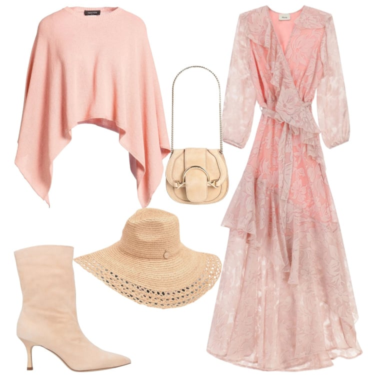 Outfit donna - Boho chic cerimonia evento speciale. Stile Boho per Cerimonia. Abbinamento con marsupi, stivaletti, cappotti, cappelli, vestiti lunghi.