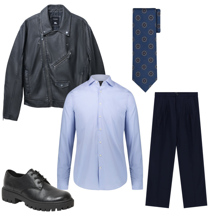 Outfit uomo - Formalità con Carattere. Stile Urban per Tutti i giorni. Abbinamento con scarpe stringate, giacche, pantaloni, camicie, cravatte.