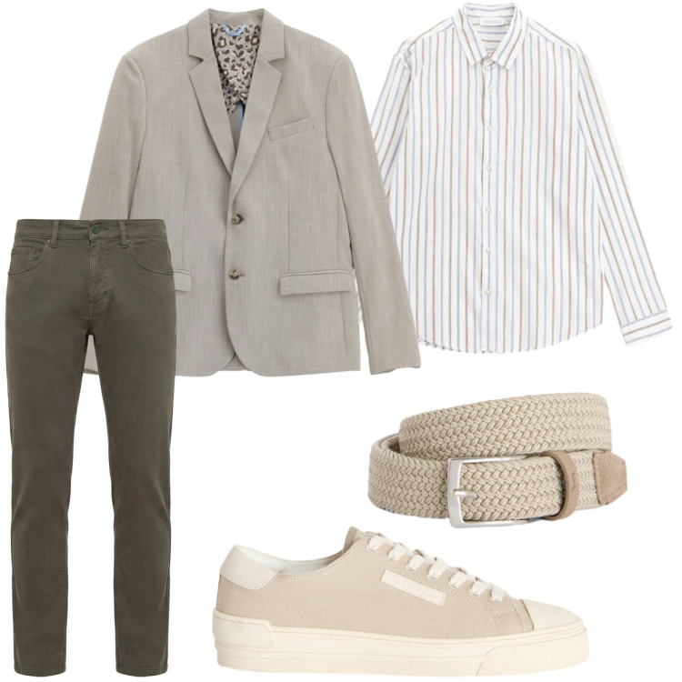 Outfit uomo - Il blazer moderno. Stile Casual per Tutti i giorni. Abbinamento con cinture, sneakers, pantaloni, giacche, camicie.