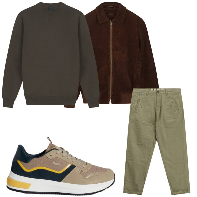 Outfit uomo - Casual. Stile Casual per Tutti i giorni. Abbinamento con sneakers, pantaloni, giacche, maglieria.