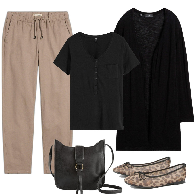 Outfit femme - Ballerines léopard. Style Tendance pour Tous les jours. Assortir avec t-shirts, pantalon , sacs en bandoulière, pulls, ballerines.