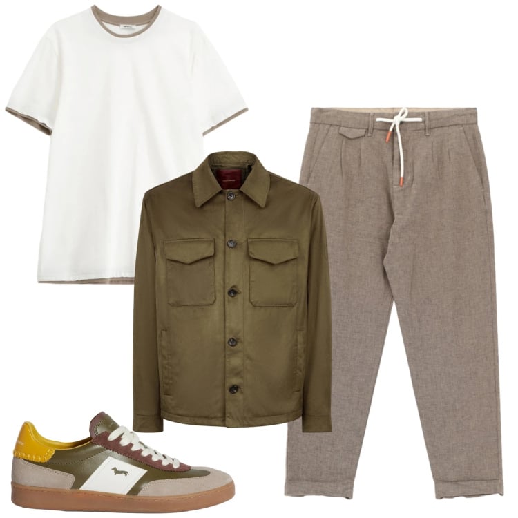 Outfit uomo - Marzo. Stile Urban per Tutti i giorni. Abbinamento con sneakers, t-shirt, pantaloni, giacche.