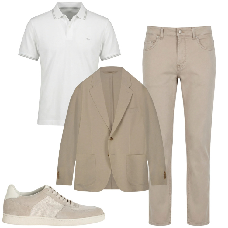 Outfit uomo - City. Stile Urban per Tutti i giorni. Abbinamento con polo, sneakers, pantaloni, giacche.