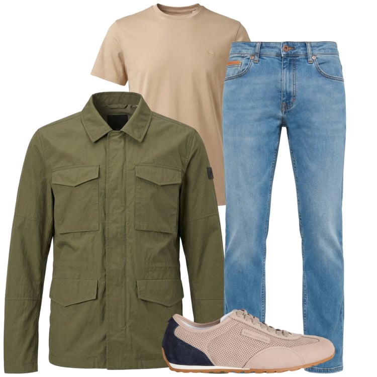 Outfit uomo - City. Stile Urban per Tutti i giorni. Abbinamento con sneakers, t-shirt, jeans, cappotti.