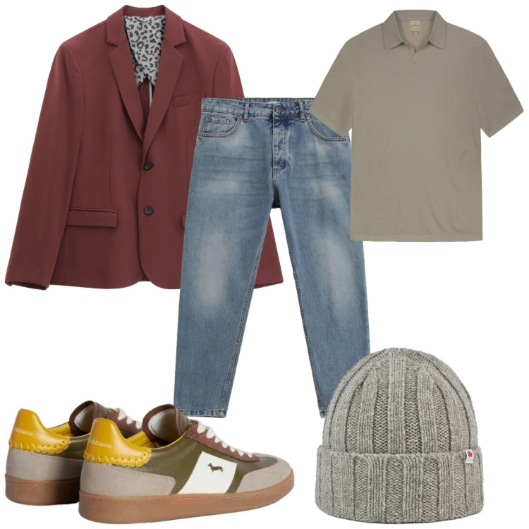 Outfit uomo - Smart casual in jeans. Stile Casual per Tutti i giorni. Abbinamento con jeans, giacche, sneakers, berretti, polo.