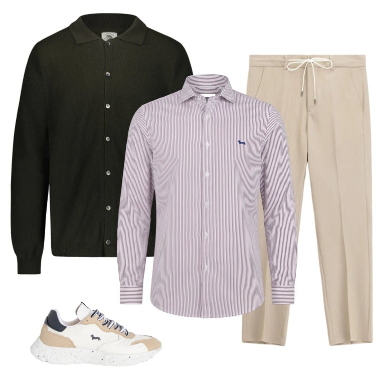 Outfit uomo - Comfort Sofisticato. Stile Casual per Tutti i giorni. Abbinamento con sneakers, camicie, pantaloni, polo.