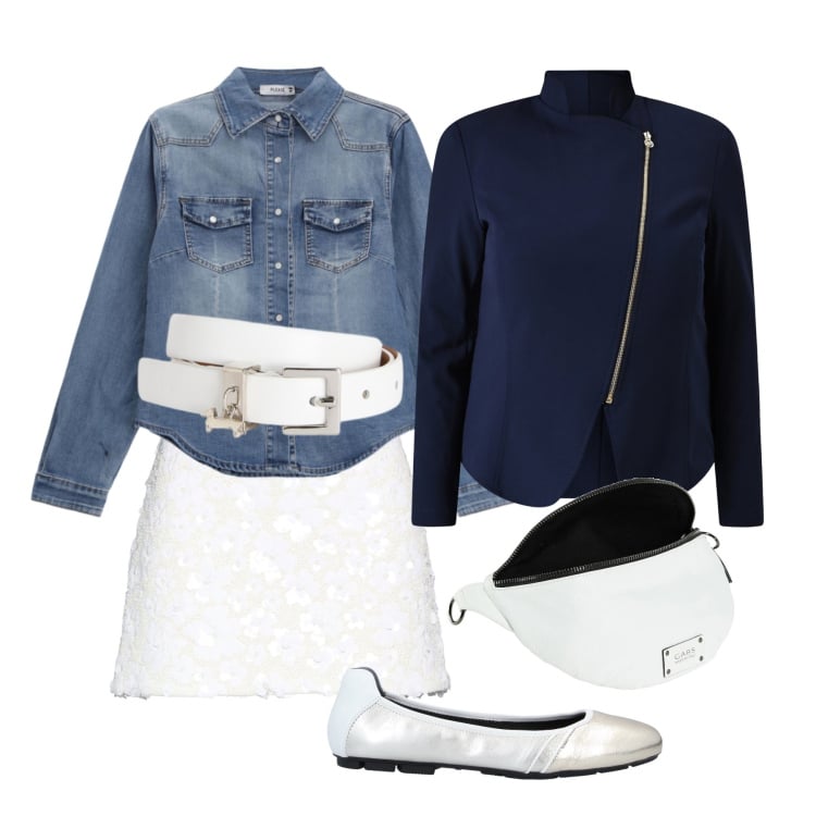 Outfit donna - Marzo. Stile Sporty chic per Tutti i giorni. Abbinamento con minigonne, marsupi, ballerine, cinture, camicie, blazer.