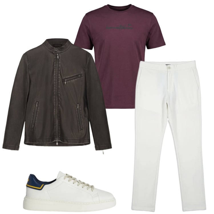 Outfit uomo - Total look #2369020. Stile Trendy per Serata speciale. Abbinamento con sneakers, t-shirt, pantaloni, giacche.