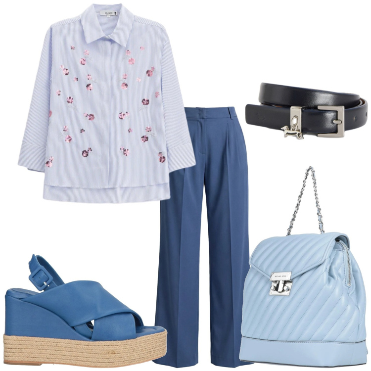 Outfit donna - Arriva la primavera. Stile Urban per Tutti i giorni. Abbinamento con espadrillas, zaini, camicie, cinture, pantaloni.