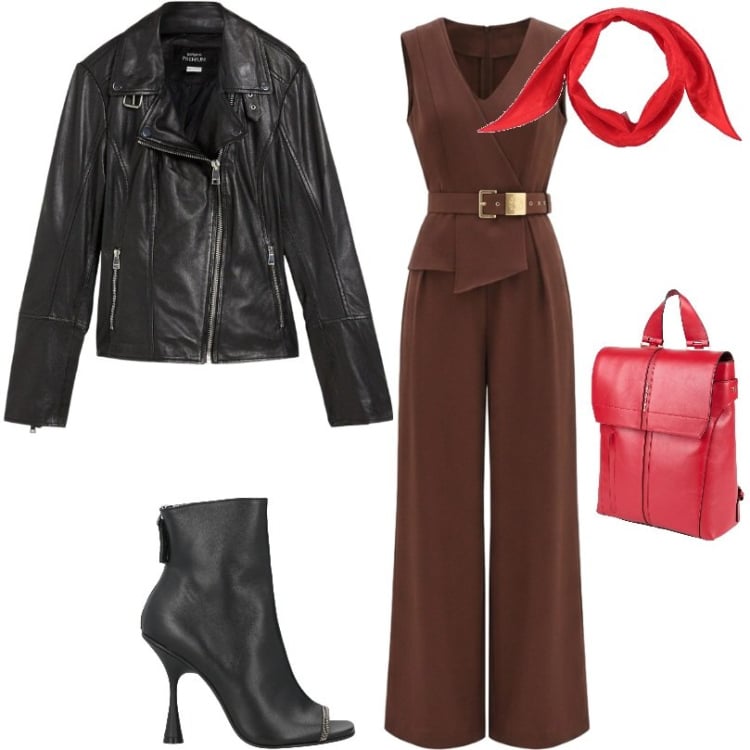 Outfit donna - Weekend. Stile Casual per Tutti i giorni. Abbinamento con sciarpe, zaini, stivaletti, blazer, tute.