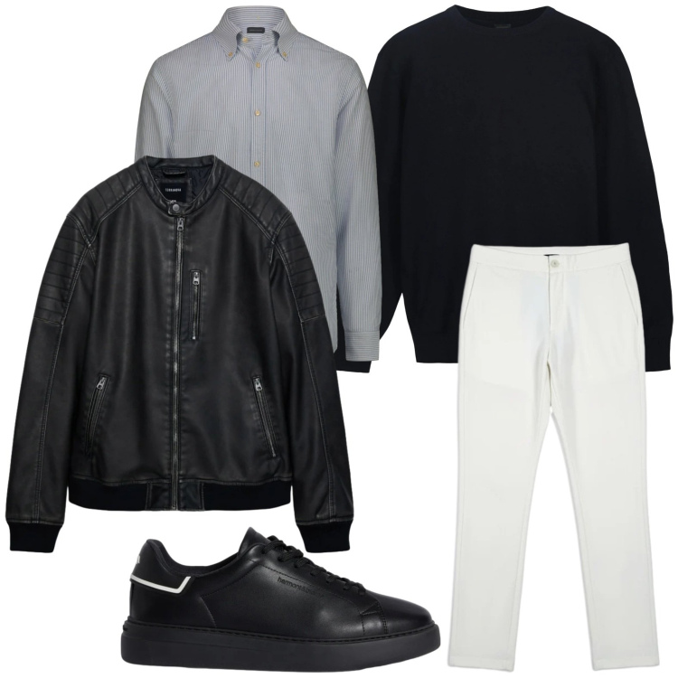 Outfit uomo - Verso la nuova stagione. Stile Casual per Tutti i giorni. Abbinamento con sneakers, pantaloni, maglieria, giacche, camicie.