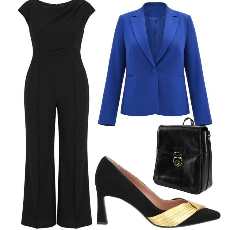 Outfit donna - Invito a teatro. Stile Bon Ton per Serata fuori. Abbinamento con zaini, décolleté, blazer, tute.