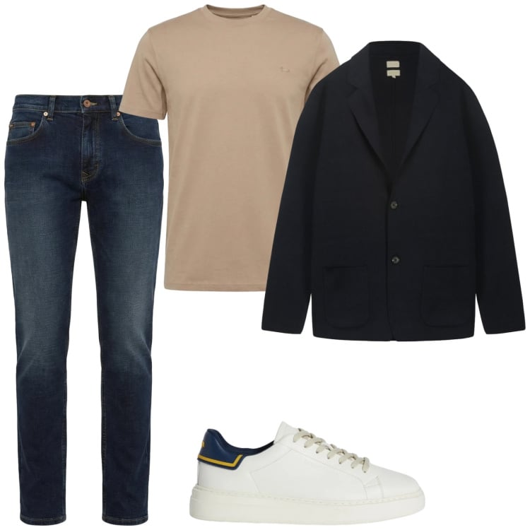 Outfit uomo - Cardigan per tutte le situazioni. Stile Casual per Tutti i giorni. Abbinamento con t-shirt, sneakers, jeans, cardigans.