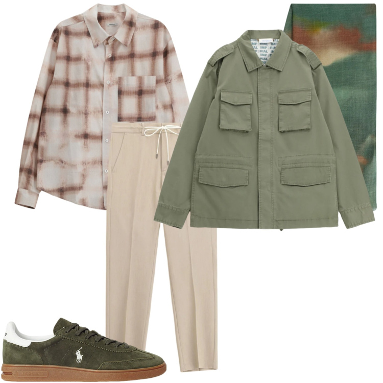 Outfit uomo - Imperial New crew. Stile Urban per Tutti i giorni. Abbinamento con sciarpe, cappotti, camicie, pantaloni, sneakers.