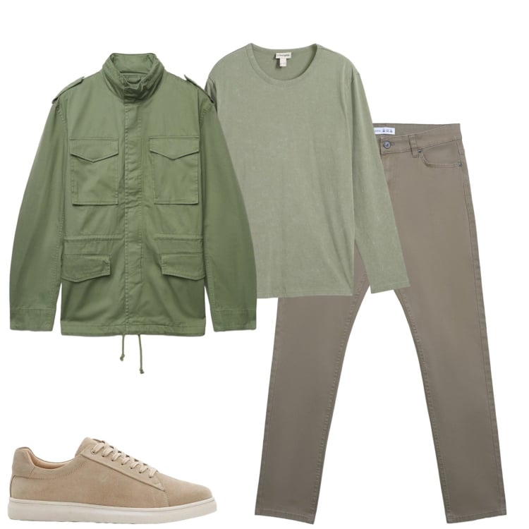 Outfit uomo - Total look #2370643. Stile Urban per Tutti i giorni. Abbinamento con t-shirt, sneakers, pantaloni skinny, cappotti.