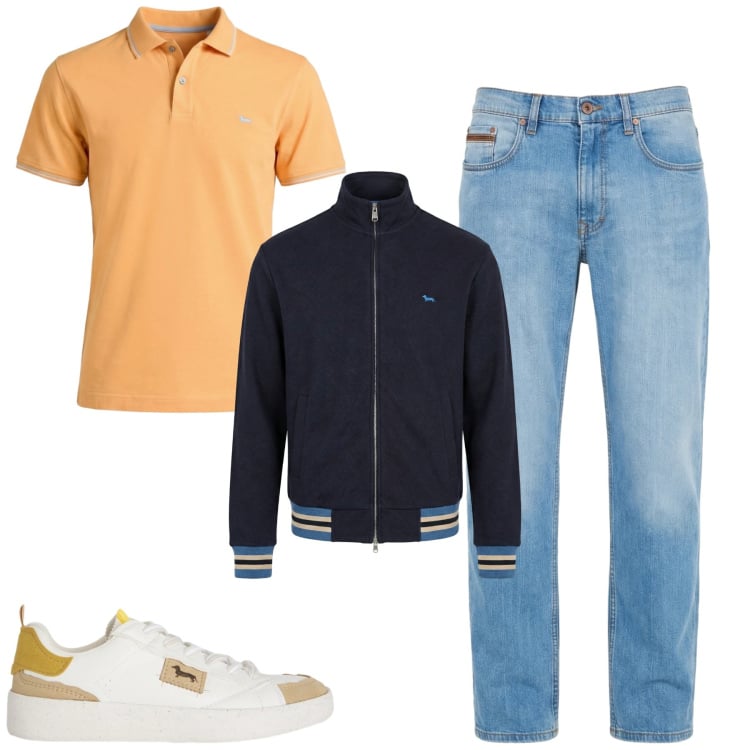 Outfit uomo - Casual curato. Stile Casual per Tutti i giorni. Abbinamento con jeans, sneakers, felpe, polo.