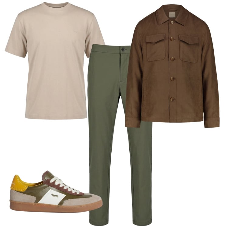 Outfit uomo - Camicia giacca. Stile Casual per Tutti i giorni. Abbinamento con t-shirt, sneakers, pantaloni, cappotti.