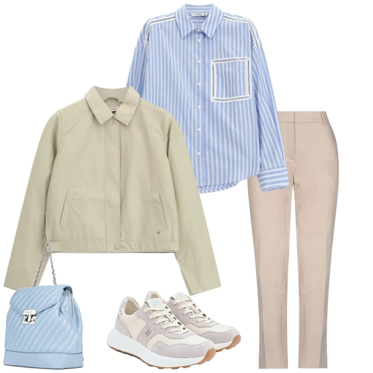 Outfit donna - Tutti i giorni. Stile Urban per Tutti i giorni. Abbinamento con zaini, pantaloni, camicie, blazer, sneakers.
