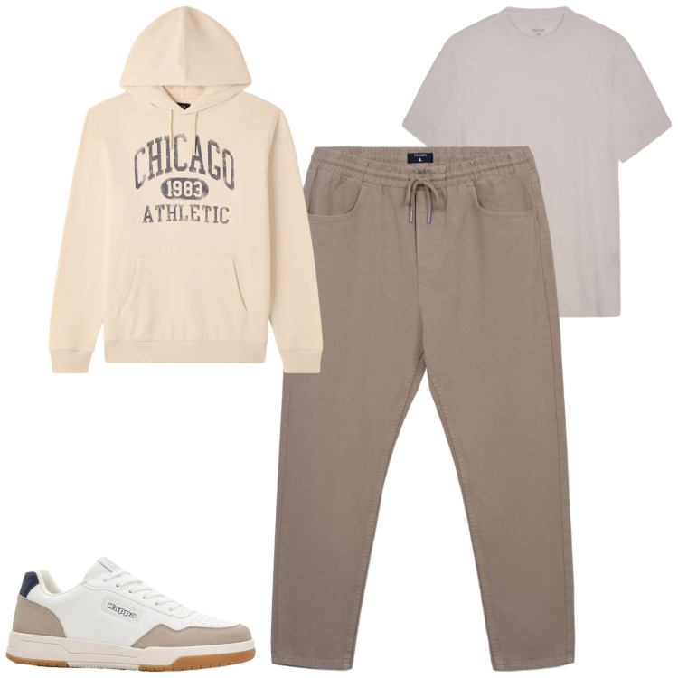 Outfit uomo - Total look #2370753. Stile Casual per Tutti i giorni. Abbinamento con sneakers, pantaloni, felpe con cappuccio, t-shirt.