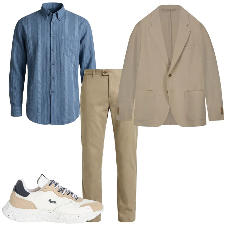 Outfit uomo - Un classico. Stile Casual per Tutti i giorni. Abbinamento con sneakers, pantaloni chino, camicie, giacche.