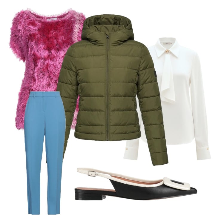 Outfit donna - Giacca curvy primavera fredda. Stile Casual chic per Tutti i giorni. Abbinamento con pullovers, pantaloni, ballerine, camicie, piumini.