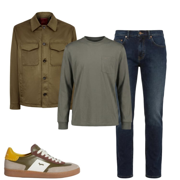 Outfit uomo - Total look #2370981. Stile Urban per Tutti i giorni. Abbinamento con t-shirt, sneakers, jeans, giacche.