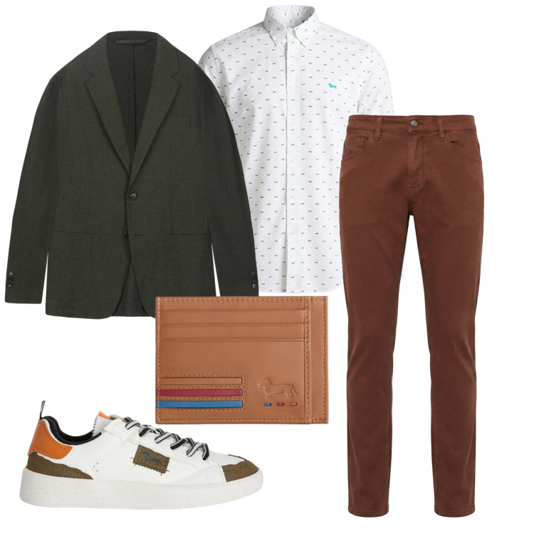 Outfit uomo - Trendy. Stile Casual per Tutti i giorni. Abbinamento con portafogli, sneakers, pantaloni, camicie, giacche.