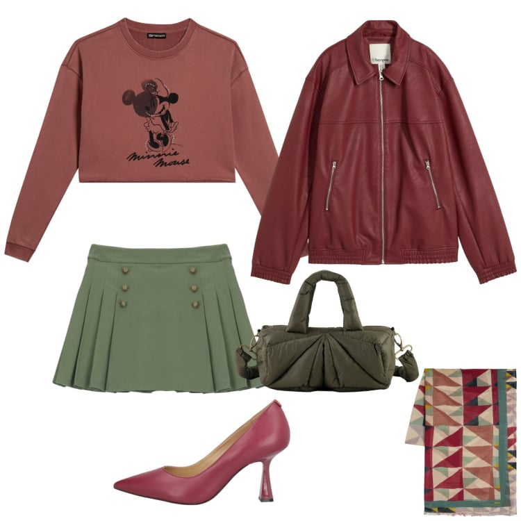Outfit donna - Pretty prune. Abbinamento con décolleté, blazer, sciarpe, minigonne, borse a mano, felpe.