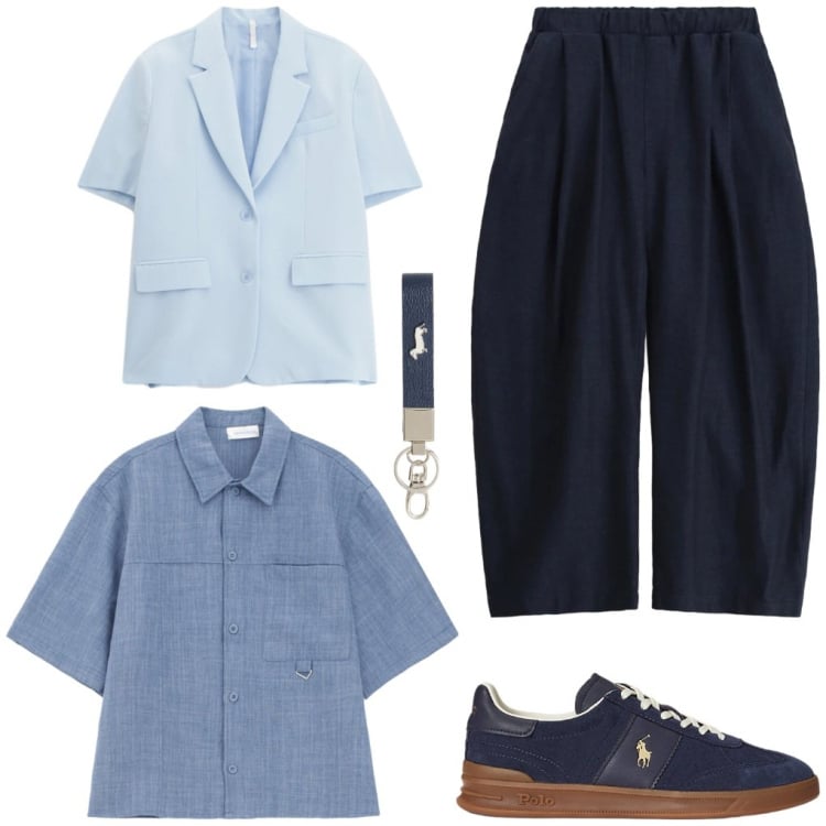 Outfit uomo - Giorgio: mente- alternativa. Stile Urban per Tutti i giorni. Abbinamento con portachiavi, pantaloni, camicie a manica corta, giacche, sneakers.