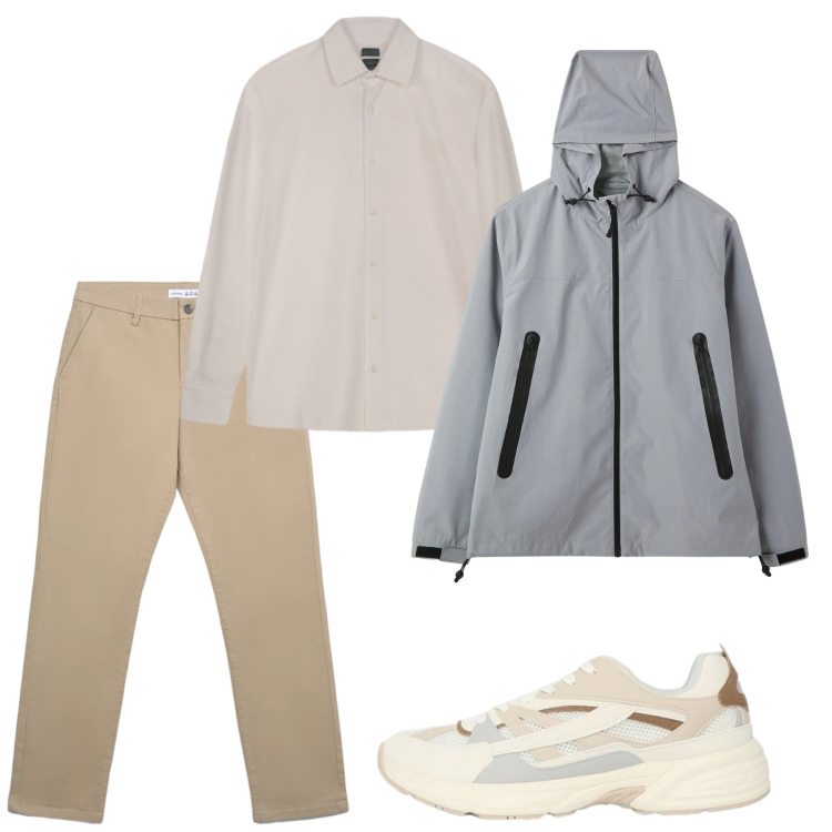 Outfit uomo - Fine settimana. Stile Casual per Tutti i giorni. Abbinamento con pantaloni chino, giacche, sneakers, polo.