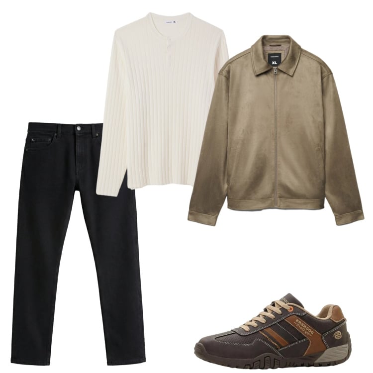 Outfit uomo - Coordinato spring. Stile Casual per Tutti i giorni. Abbinamento con sneakers, jeans, giacche, maglieria.
