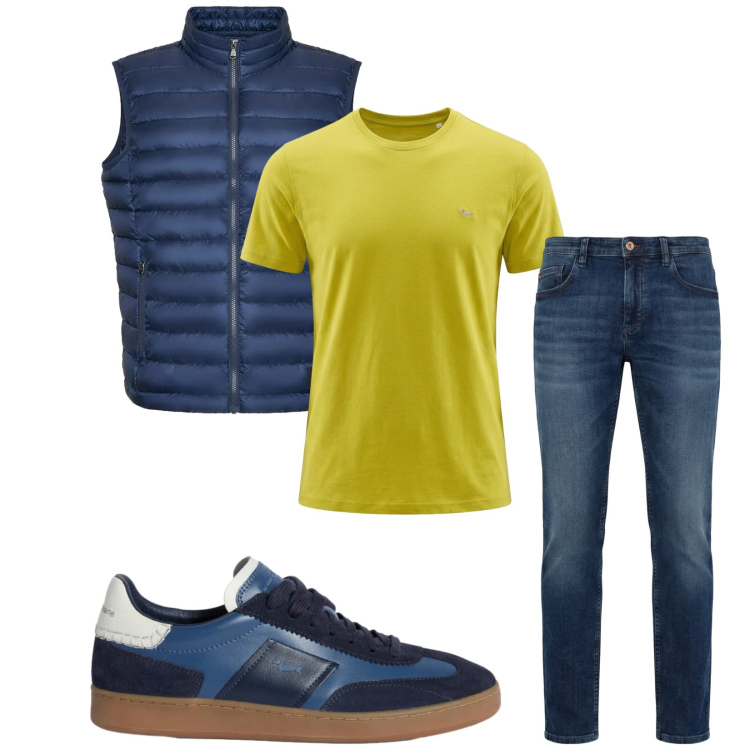 Outfit uomo - Total look #2371317. Stile Urban per Tutti i giorni. Abbinamento con sneakers, jeans, t-shirt, piumini.