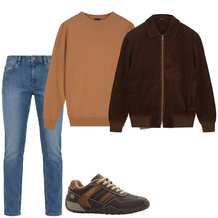 Outfit uomo - Vivere il quotidiano. Stile Casual per Tutti i giorni. Abbinamento con sneakers, jeans, giacche, maglieria.