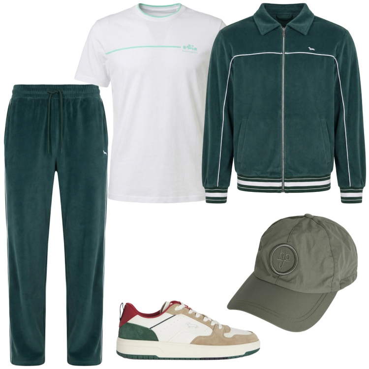 Outfit uomo - Super comodo, super trendy. Stile Casual per Sport. Abbinamento con sneakers, felpe, pantaloni, t-shirt, cappelli.