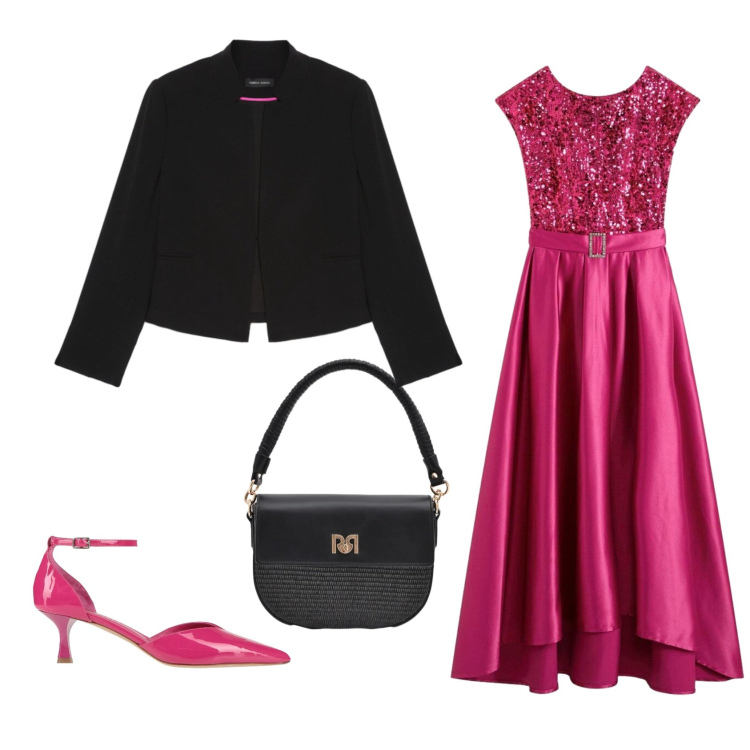 Outfit donna - Invito ad una cerimonia di giorno. Stile Chic per Cerimonia. Abbinamento con décolleté, vestiti lunghi, blazer, borse a spalla.